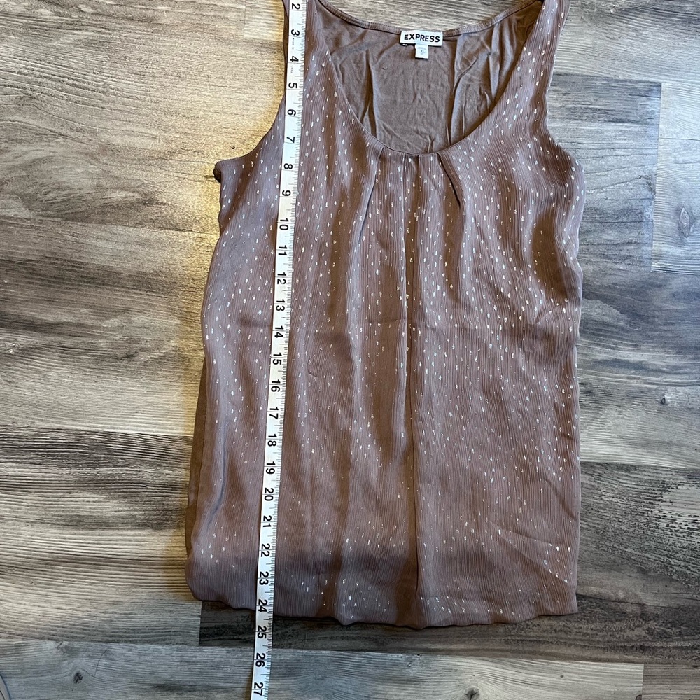 Express Women's Taupe Tank Top - Picture 2 of 3